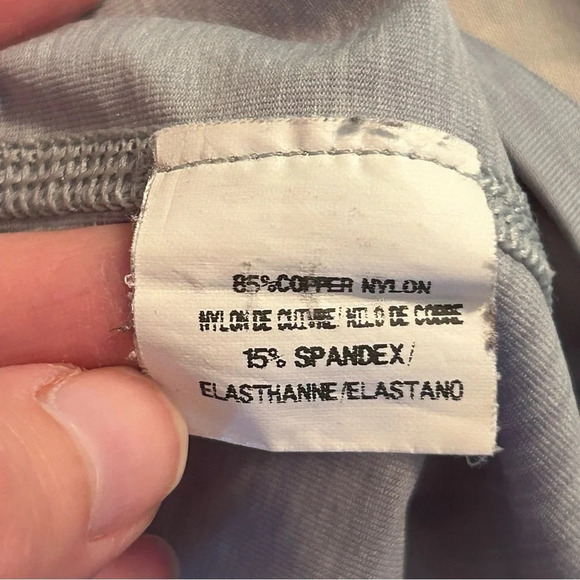 Tommie Copper Cool Copper V Neck Compression Women’s XL Short Sleeve Gray - Picture 6 of 9